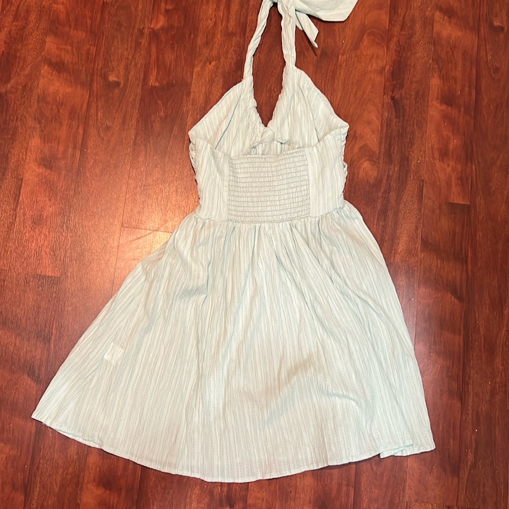 Amazon Light Blue Halter Mini Dress - Picture 2 of 4